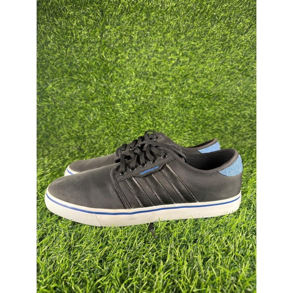 Adidas Seeley Mens Skateboarding Shoes Black Blue Bird White C75711 Size 11.5